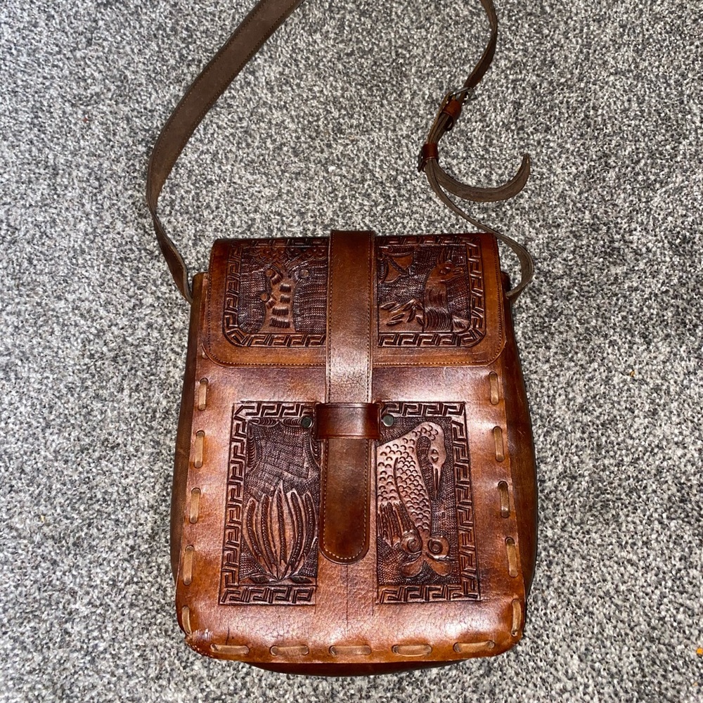Leather bag hand crafted
